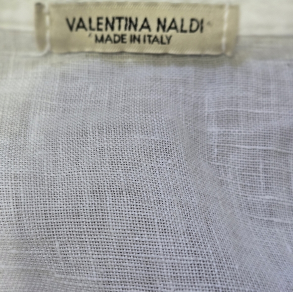 Valentina Naldi 100% Linen Open Front Tunic/Cover Up. Floral,Fringe Hem. O/S - Picture 6 of 9